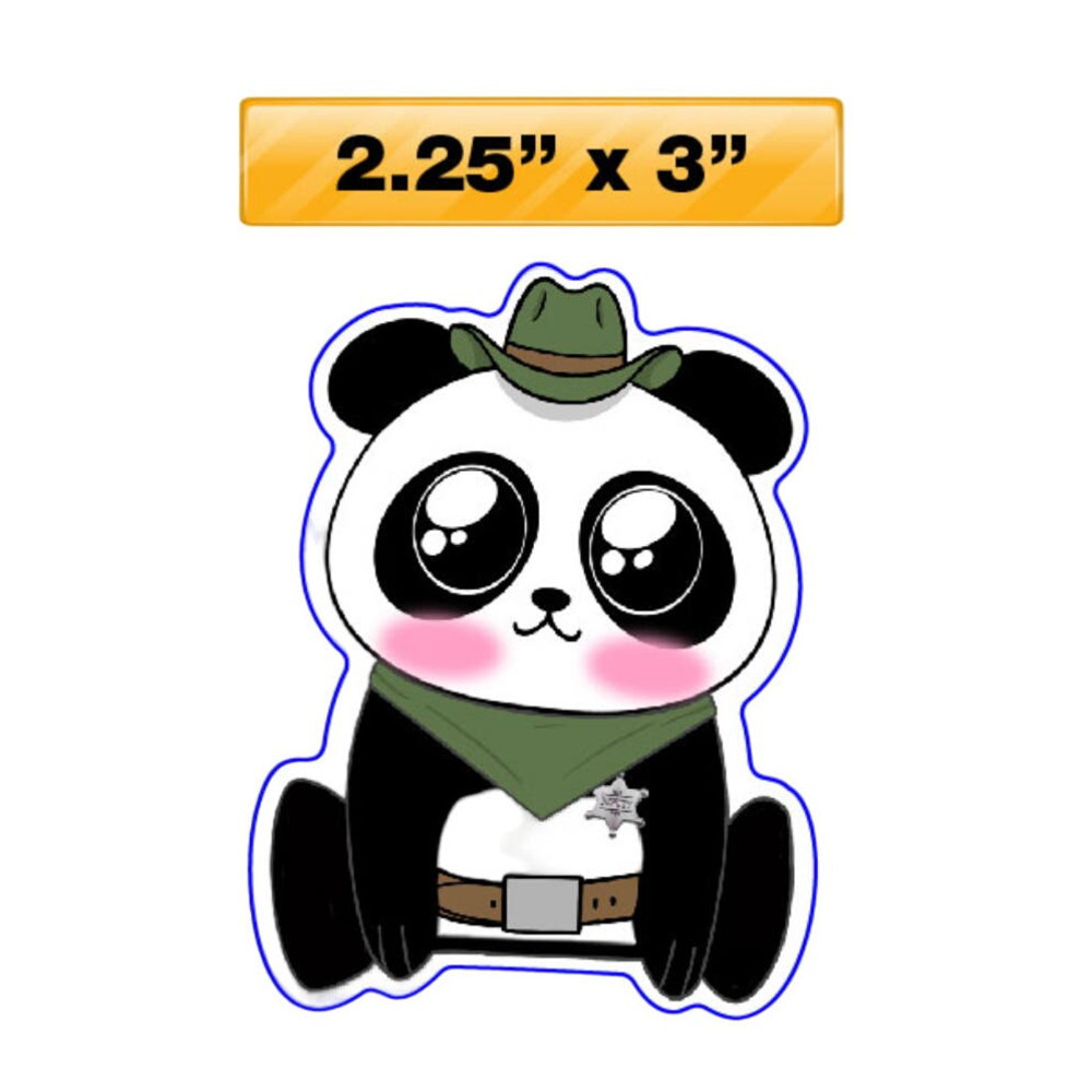 Panda Sheriff Sticker - Picture 2 of 2